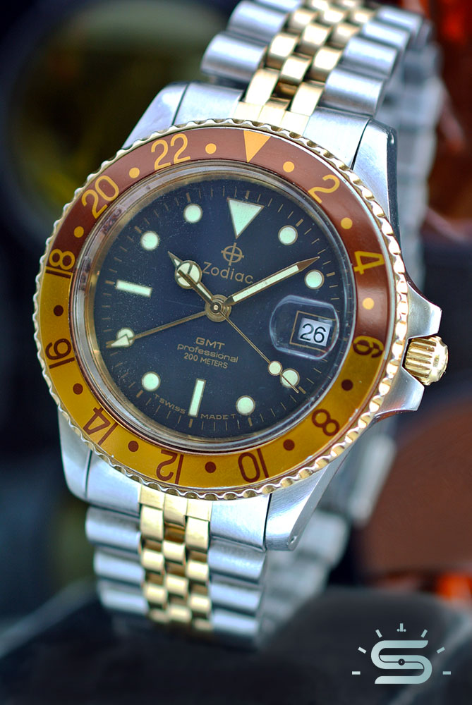 Zodiac GMT Quartz Root Beer